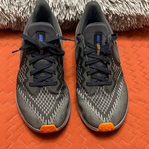 Nike Black and Gray Sneakers with Orange Highlights